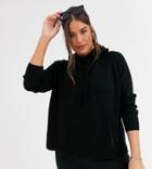 Micha Lounge Curve Relaxed Knitted Hoodie-black