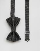 Asos Bow Tie With Metalic Stripe - Black