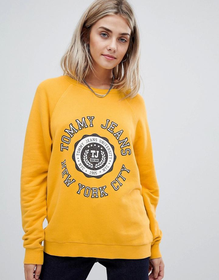 Tommy Jeans Stamp Logo Sweatshirt - Yellow