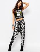 Rokoko Hareem Pants Geomertic Tie Dye Print - Multi