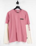 Napapijri Roen Long Sleeve T-shirt In Pink