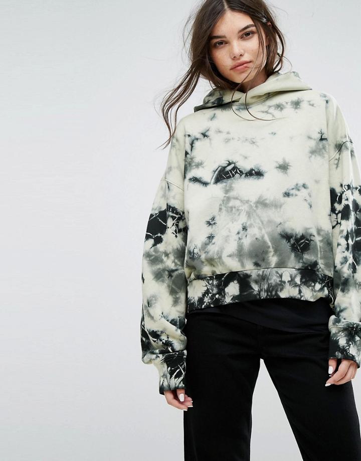 Weekday Oversize Tie-dye Hoodie - Green