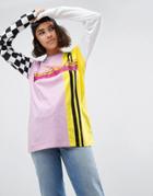 Asos T-shirt In Cutabout Motocross Print With Long Sleeves - Multi