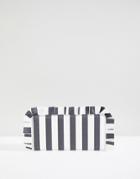 Monki Striped Frill Edge Purse - Black
