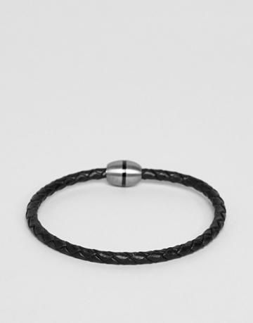 Fred Bennett Black Leather Bracelet - Black