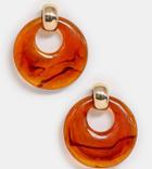Aldo Daeryan Resin Chunky Hoop Earrings In Tortoiseshell - Orange