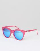 Le Specs Hot Large Cat Eye Sunglasses - Pink