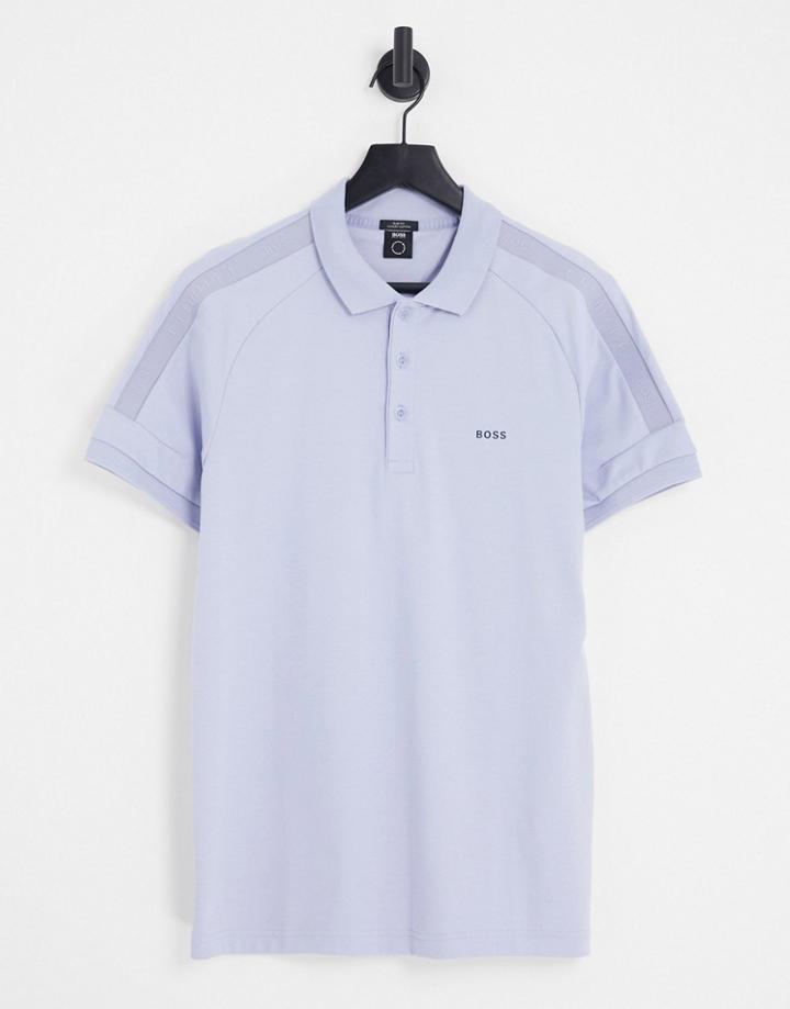 Boss Athleisure Paule 2 Polo With Sleeve Taping In Blue