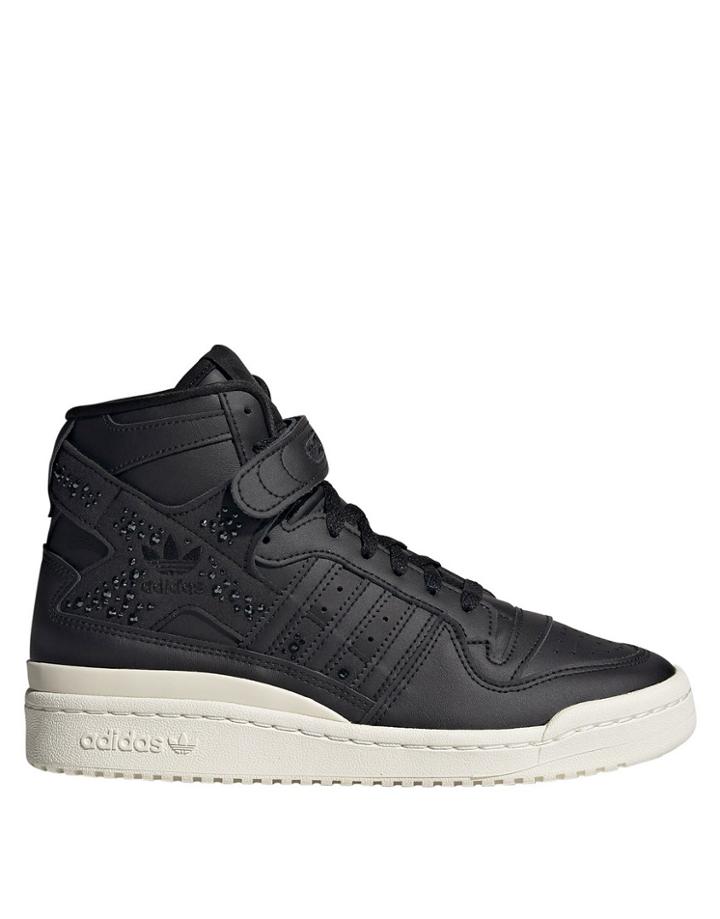 Adidas Originals Forum 84 Hi Sneakers In Black With Glitter