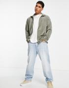 Weekday Elias Velour Sweatshirt In Gray-grey