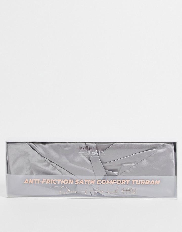 Easilocks Sleep Satin Turban In Silver-no Color