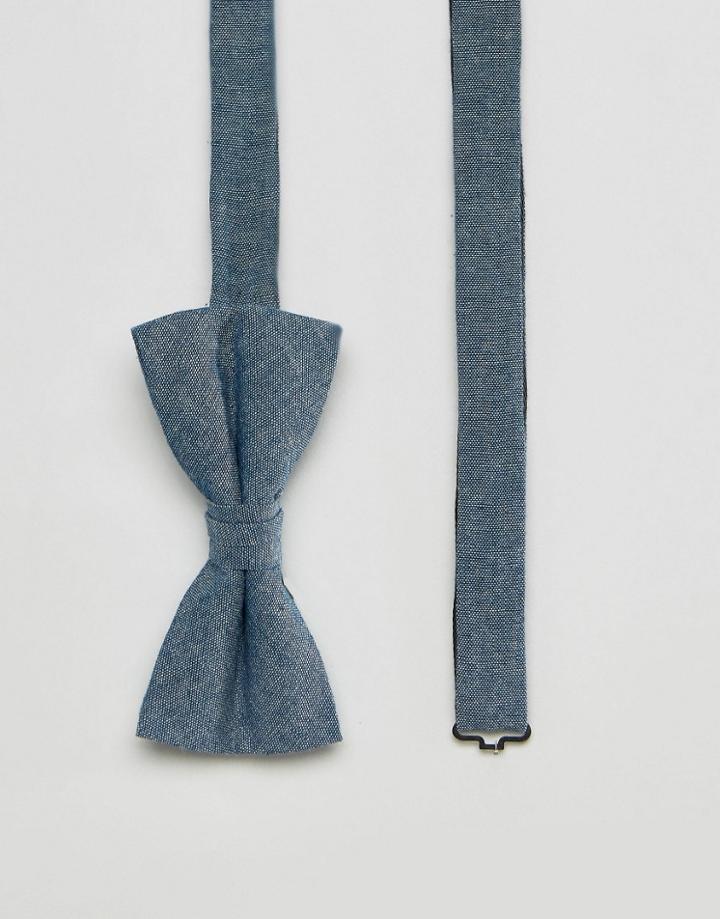Jack & Jones Bow Tie In Chambray - Blue