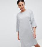 Noisy May Tall Long Sweat Dress - Gray