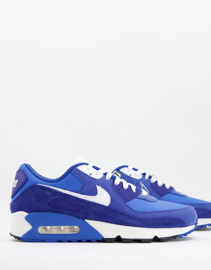 Nike Air Max 90 Se Sneakers In Signal Blue/game Royal-blues