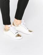 Lipsy Alissa White & Gold Sneaker Sneakers - White