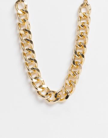 Ego Chunky Flat Chain Necklace In Gold