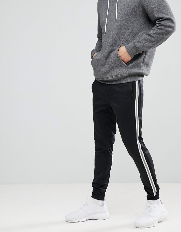 Blend Sports Stripe Sweatpants - Black