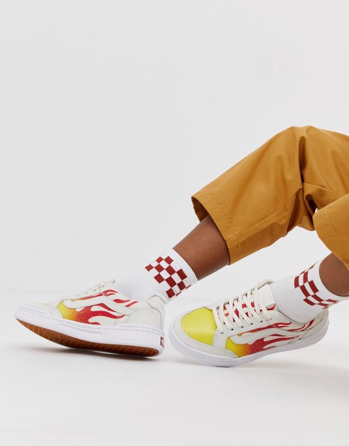 Vans Highland White Flame Sneakers