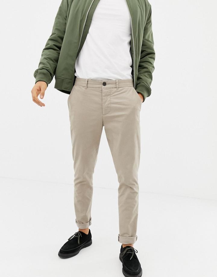Allsaints Park Chino In Sand-brown