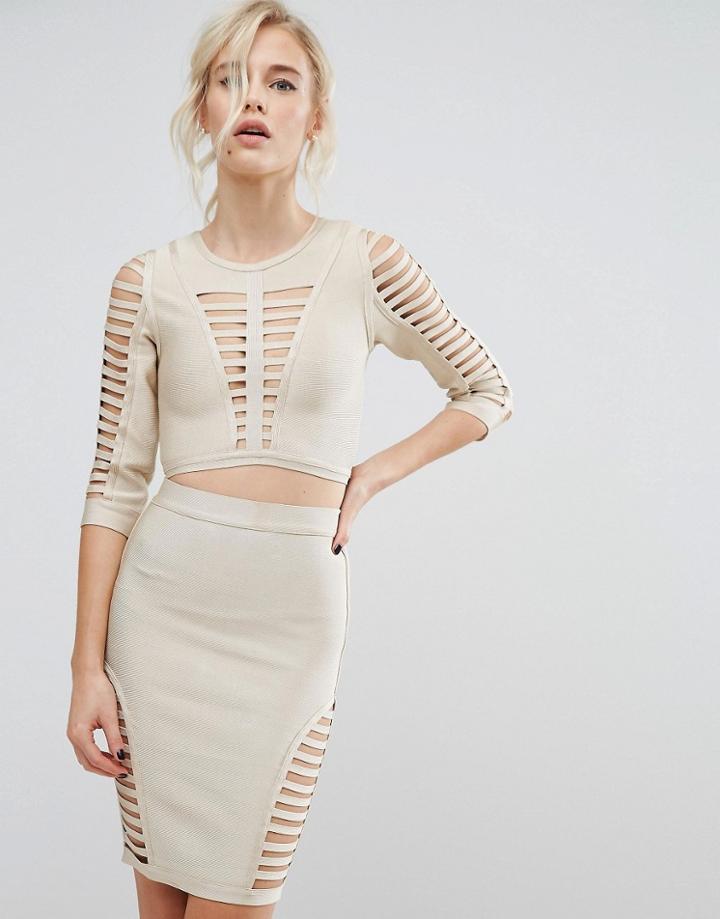 Asilio Tonal Tech Crop Top - Gold