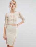 Asilio Tonal Tech Crop Top - Gold