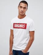 Jack & Jones Originals T-shirt With Check Box Logo - White
