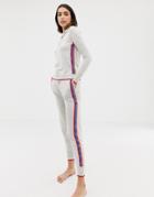 Oasis Joggers With Rainbow Side Stripe In Gray - Multi
