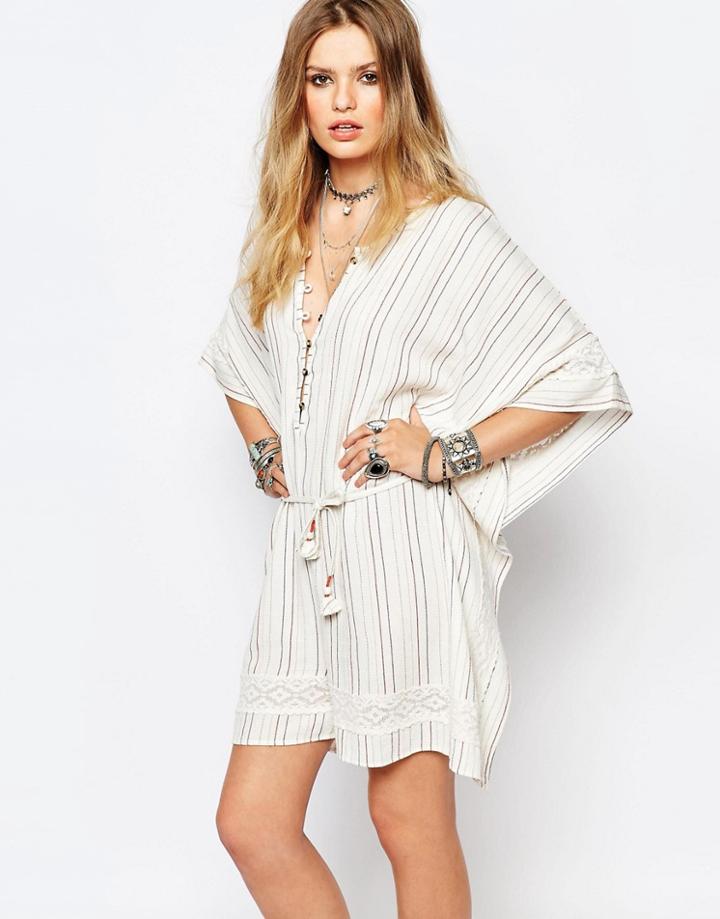 Gat Rimon Berrya Stripe Romper - Ecru