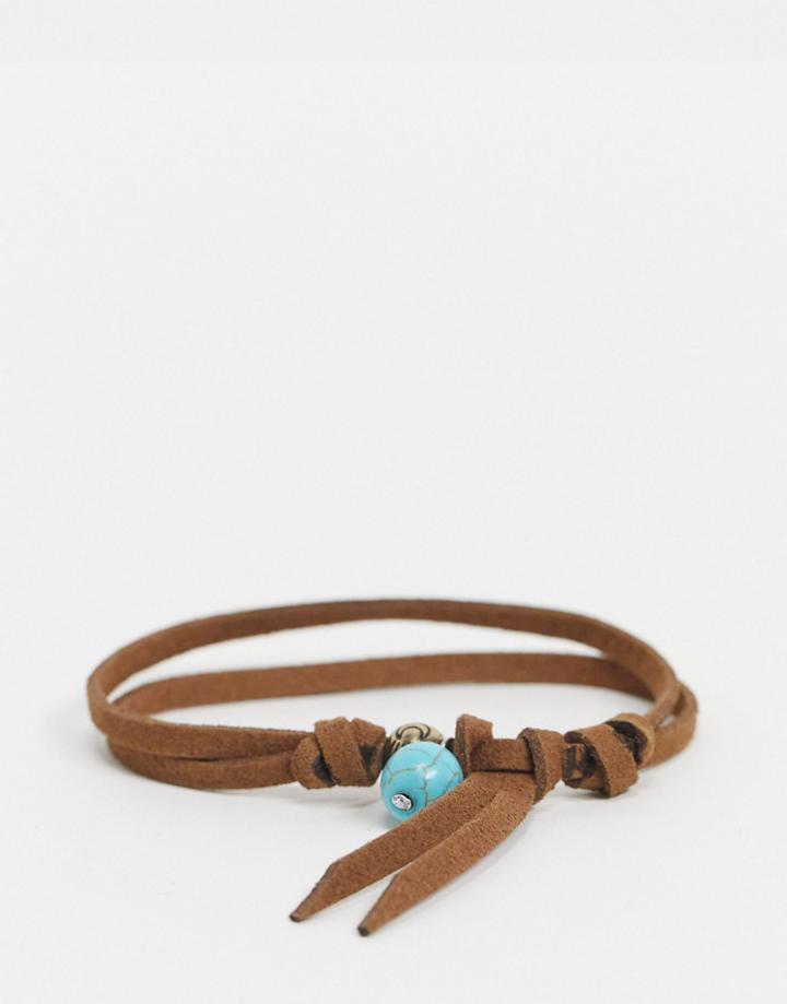 Classics 77 Suede Bracelet In Tan-brown