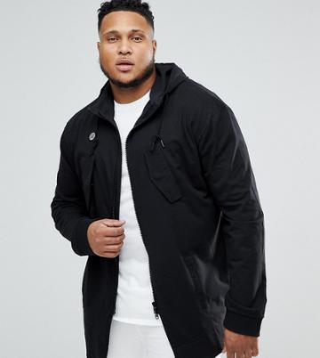Religion Plus Jersey Parka - Black