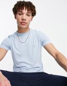 French Connection Crew Neck T-shirt In Sky Blue-blues