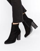 New Look Suedette High Ankle Boot - Black