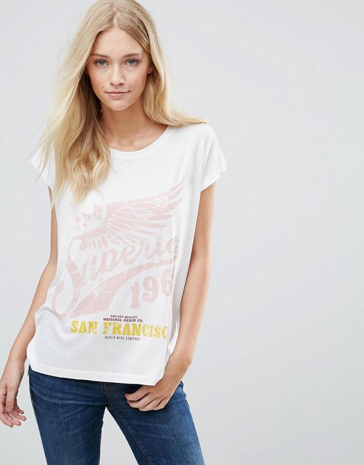 Blend She Amer Printed T-shirt - White