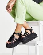 Lamoda Chunky Flatform Sandals In Black