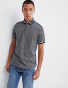 Ted Baker Tipped Jersey Polo Shirt In Gray - Gray
