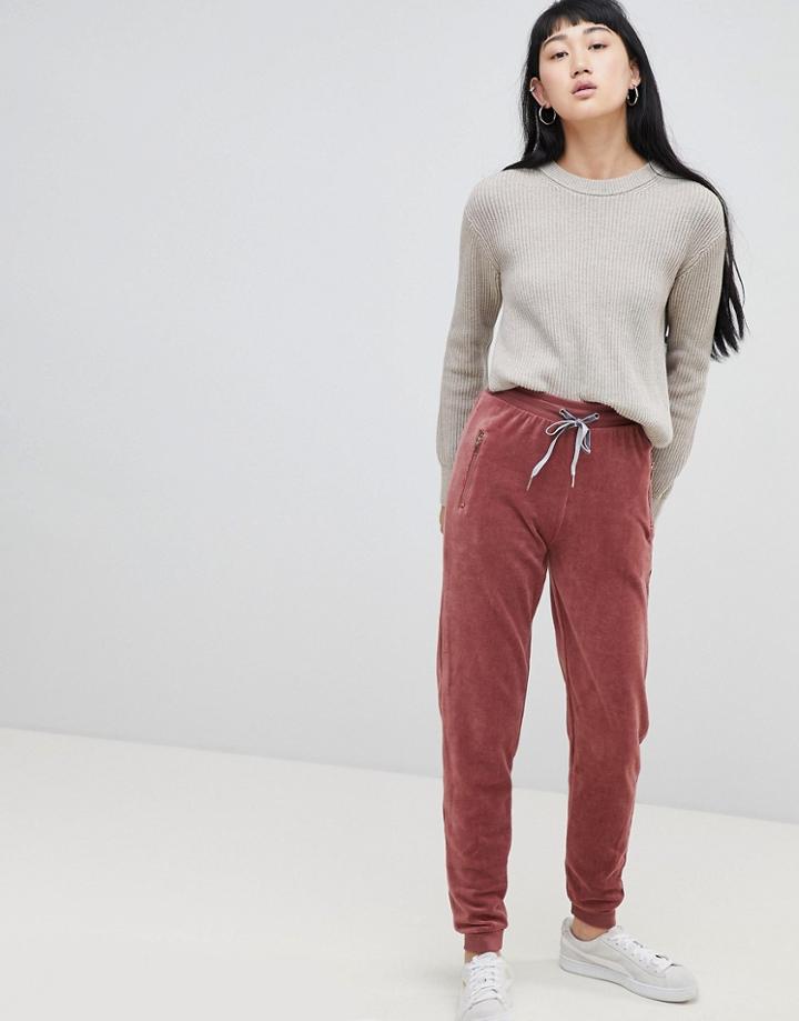 B.young Velvet Joggers - Pink