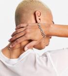 Asos Design Puffed Mariner Chain Bracelet In Silver Tone