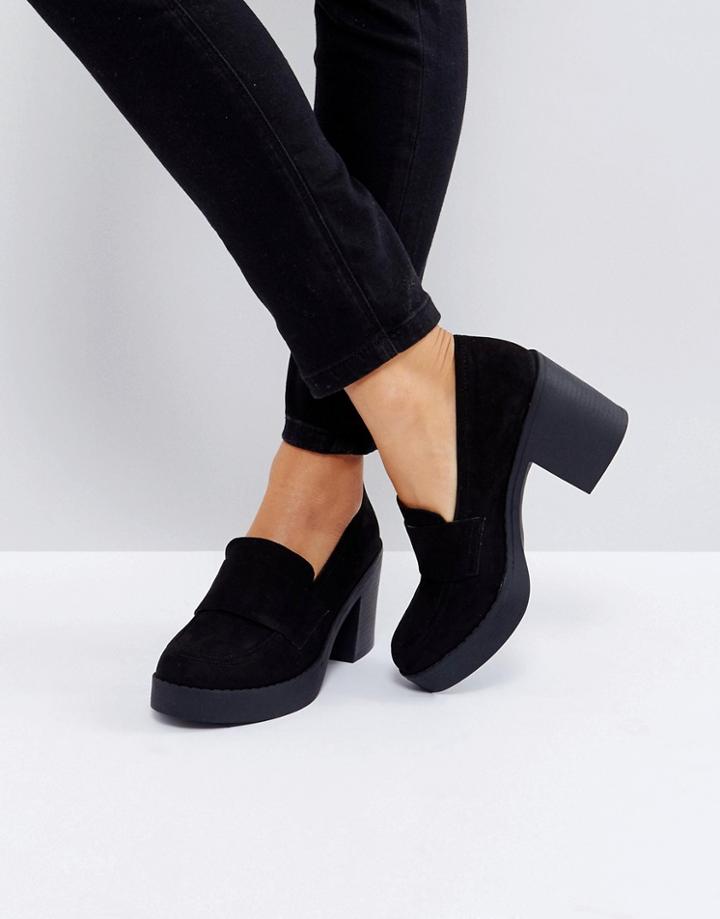Asos Offbeat Heeled Shoe - Black