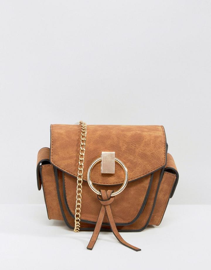 Yoki Saddle Buckle Bag - Brown