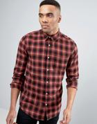 New Look Regular Fit Check Shirt With Pocket Detail In Red - Red