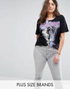 Religion Plus Distressed Skeleton Storm Band Tee - Black