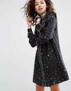 H! By Henry Holland Mix And Match Western Shirt Dress - Black