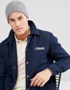 Asos Cashmere Fisherman Beanie In Gray - Gray