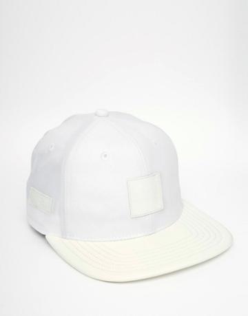 King Apparel White Label Snapback Cap - White