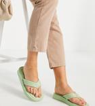 Raid Wide Fit Chunky Flip Flops In Mint-green