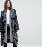 Dolly & Delicious Premium Embroidered Jacquard Maxi Kimono Jacket - Multi
