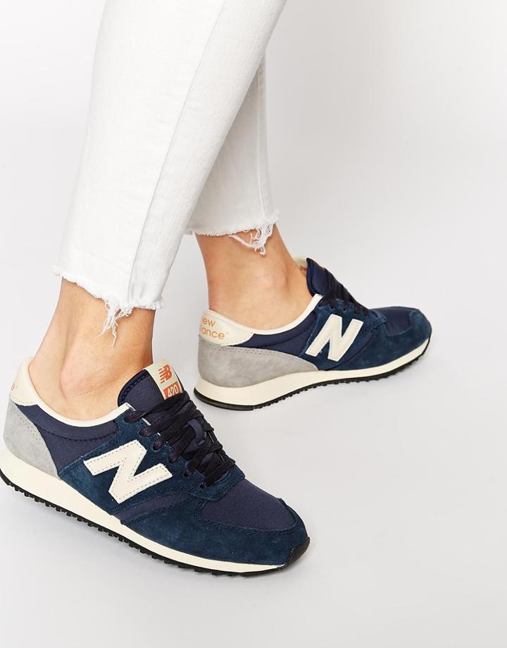 New Balance 420 Navy Vintage Sneakers - Navy