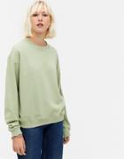 Monki Nana Organic Cotton Sweatshirt In Light Green