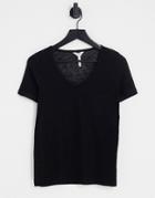 Object V Neck T-shirt In Black