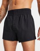 Asos Design Woven Lounge Shorts In Washed Black